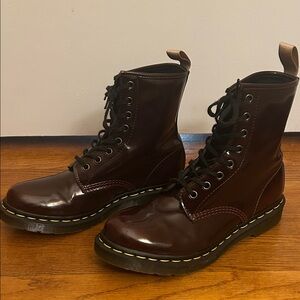 Dr. Martens Cherry Red Leather Men's Boots